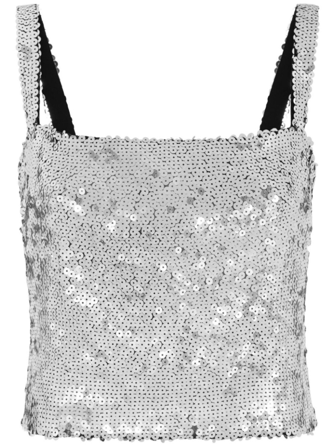 

Dolce & Gabbana укороченный топ с пайетками, серебристый