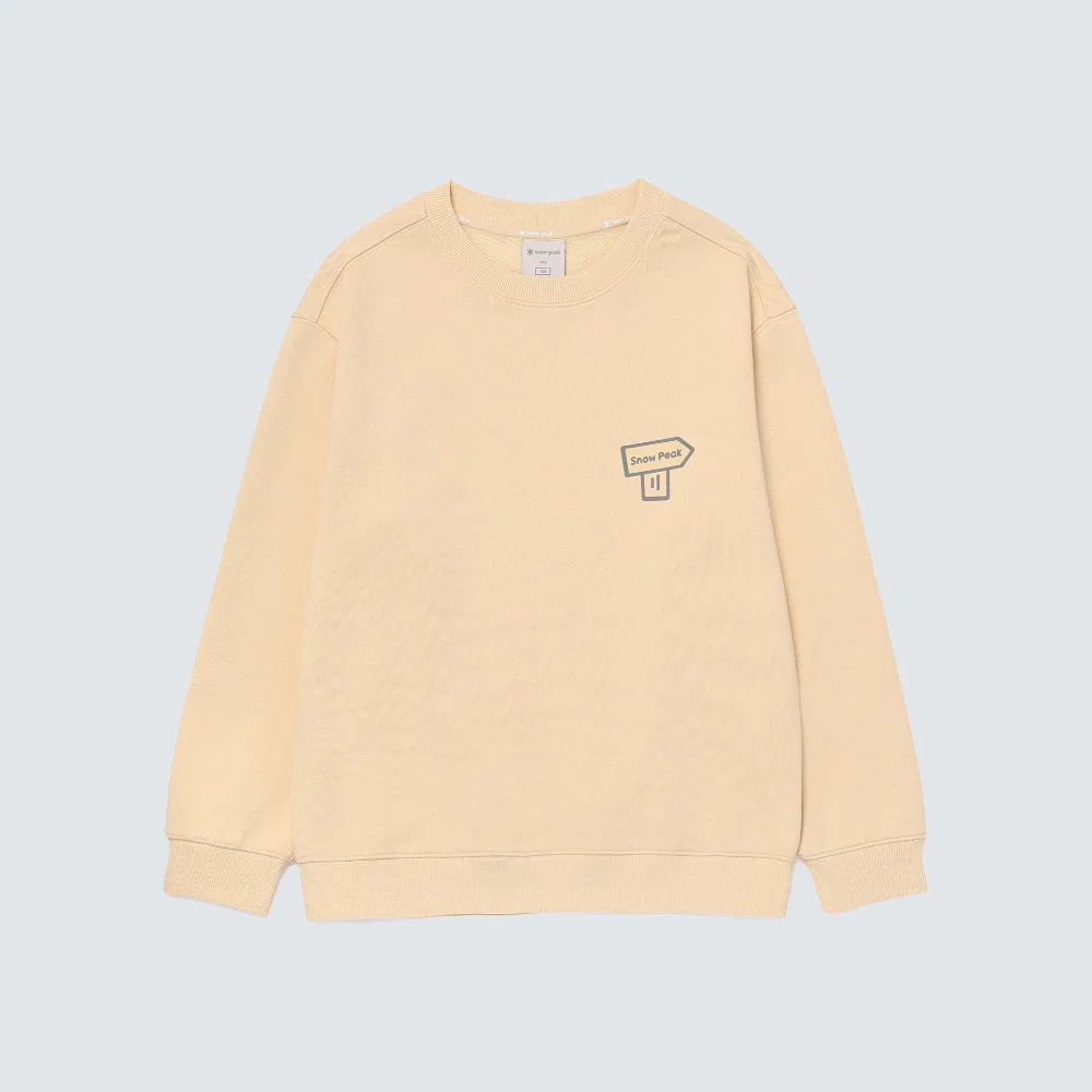 Детский графический свитшот цвета сливочного масла от Snowpeak Apparel Kids — фото 2