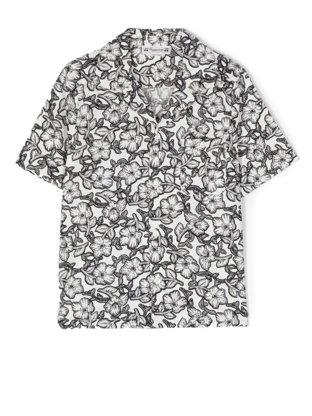 

Bonpoint floral-print short-sleeved shirt, белый