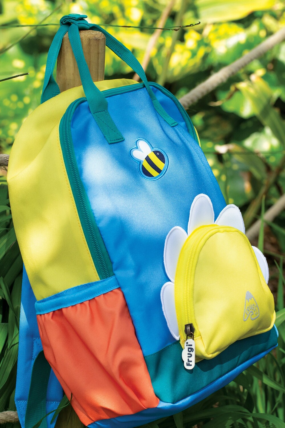 

Радужный рюкзак с ромашками Frugi, синий