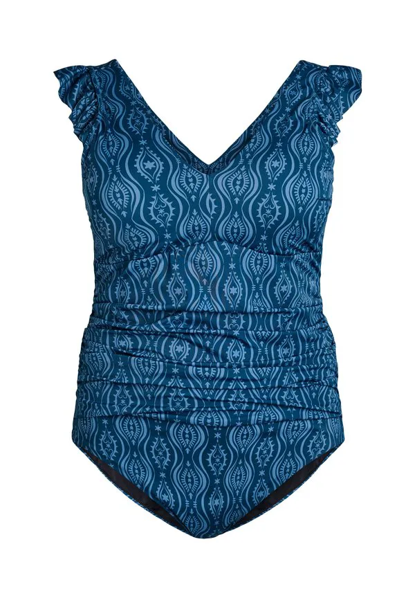 

Купальник с роскошными деталями и драпировкой Zizzi, Legion Blue Aop, Синий, Купальник с роскошными деталями и драпировкой Zizzi, Legion Blue Aop