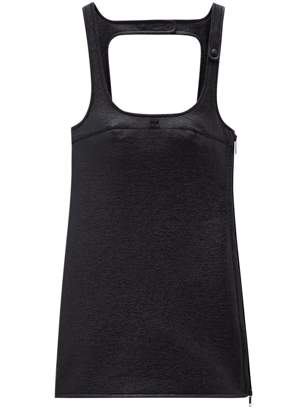 

Виниловое платье мини Reedition Courrèges, черный