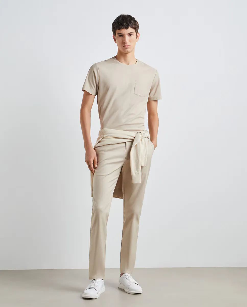 

Мужская футболка из пике с короткими рукавами Easy Wear, бежевый