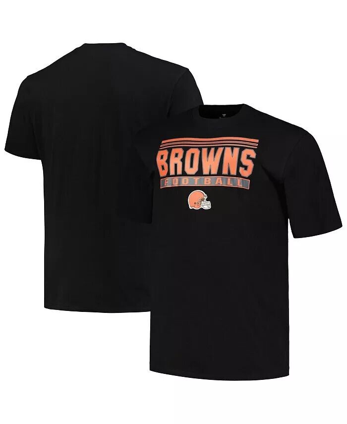 

Мужская черная футболка Cleveland Browns Big Tall Pop Fanatics