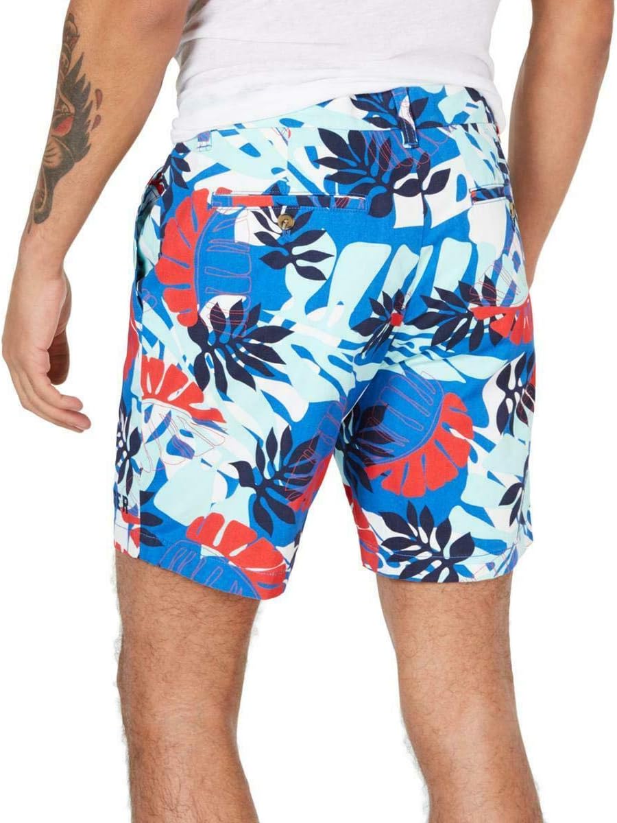 Мужские шорты Tommy Hilfiger Marcus 7 дюймов с высокой талией цвета хаки, чиносы, Blue — фото 2