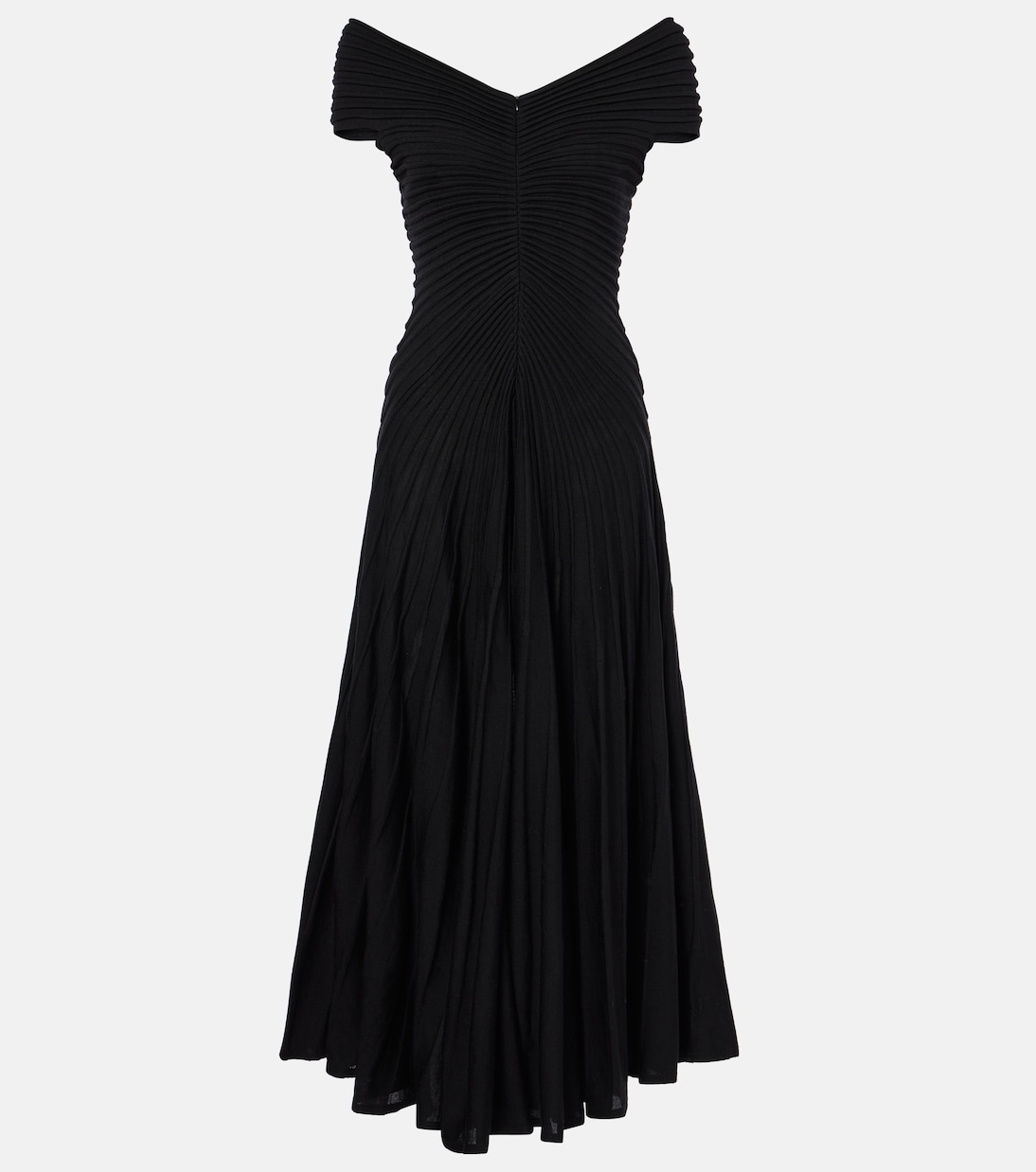 

Шерстяное платье миди Alaïa, Noir Alaia