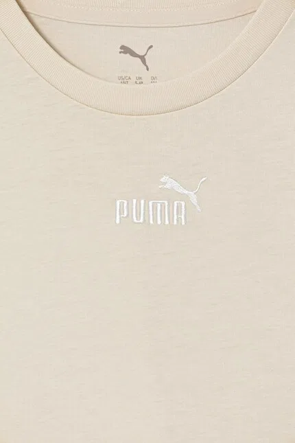 Футболка детская с логотипом ESS Small No.1 Logo Puma, бежевый — фото 3