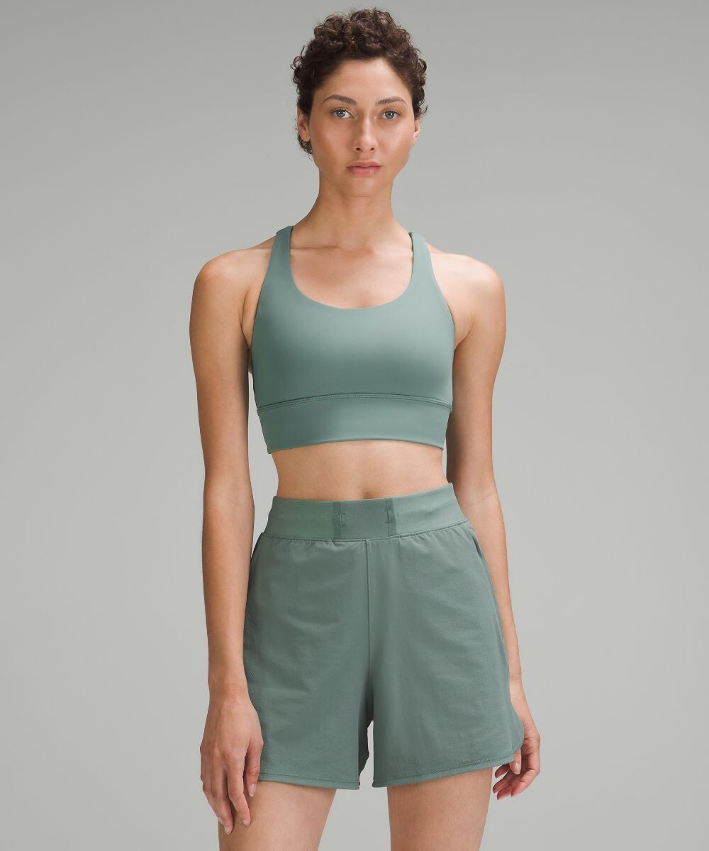 

Удлиненный бюстгальтер Energy Lululemon, зеленый
