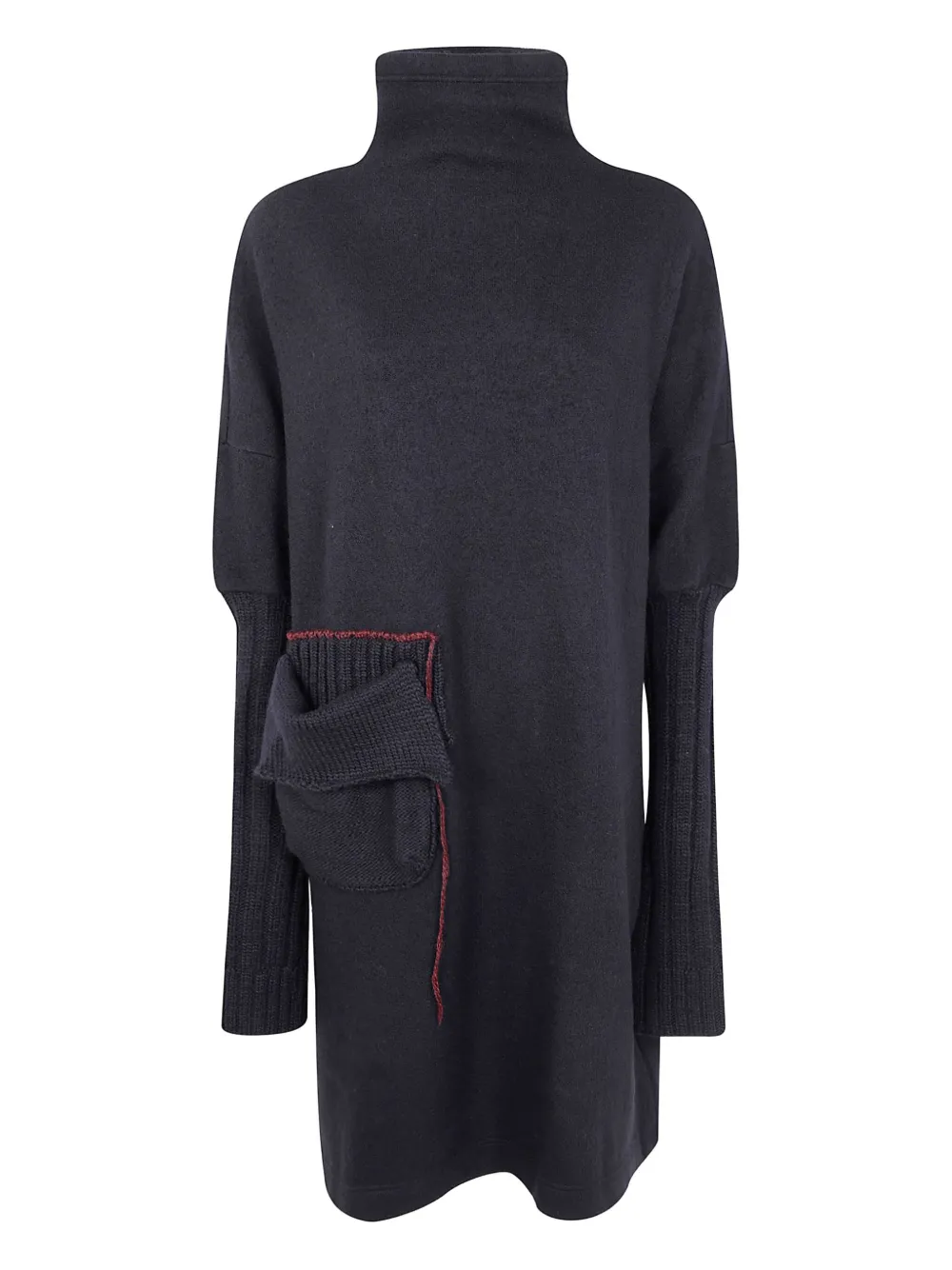 

Платье с высоким воротом и карманом Y's, черный