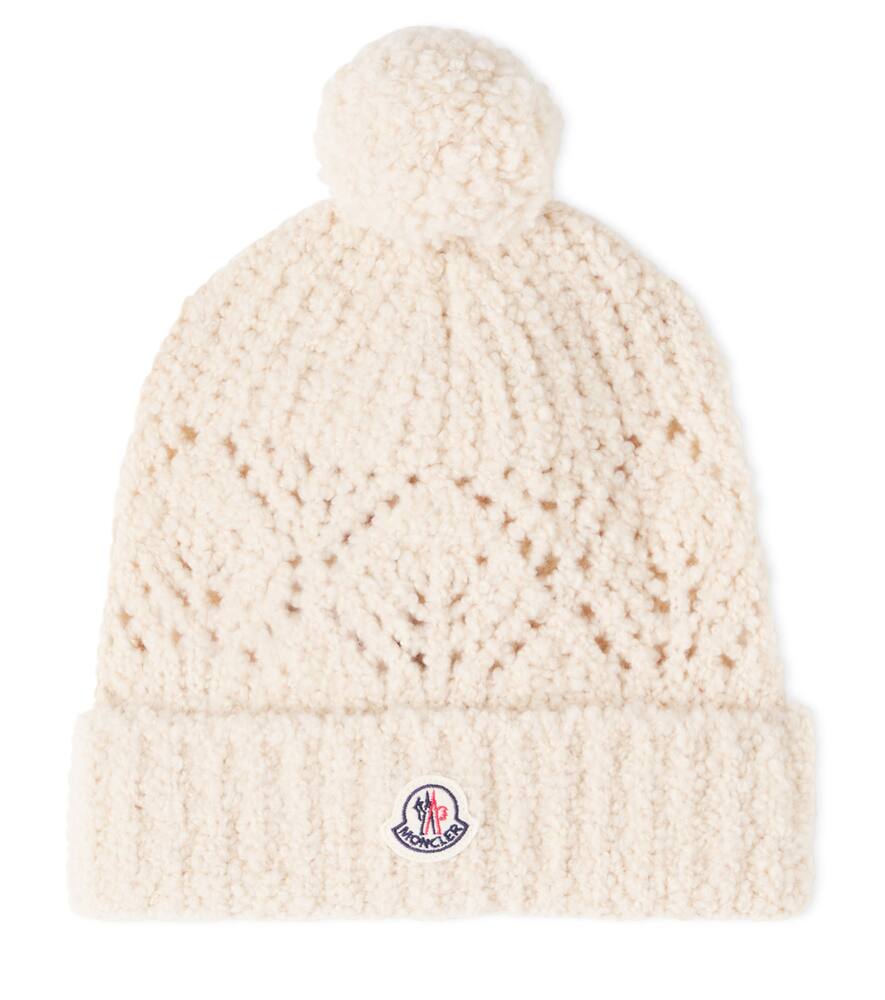 

Шапка из шерсти с логотипом Moncler Enfant, White