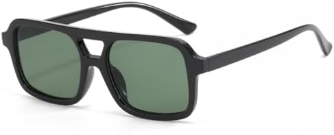 

Солнцезащитные очки с двойным лучом, персонализированные, в маленькой оправе, в стиле ретро, ​​с защитой от УФ-излучения, для активного отдыха, женские MTZJH, Black Green