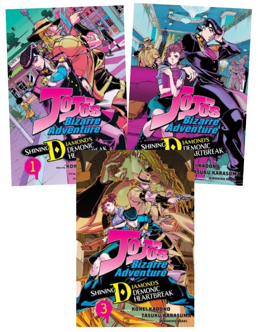 

JoJo’s Bizarre Adventure: Shining Diamond’s Demonic Heartbreak Manga Series 3-Book Collection Set (Vol.1 to Vol.3) - A Thrilling Stand-Fueled Side Story from the Iconic Universe (VIZ Media LLC)