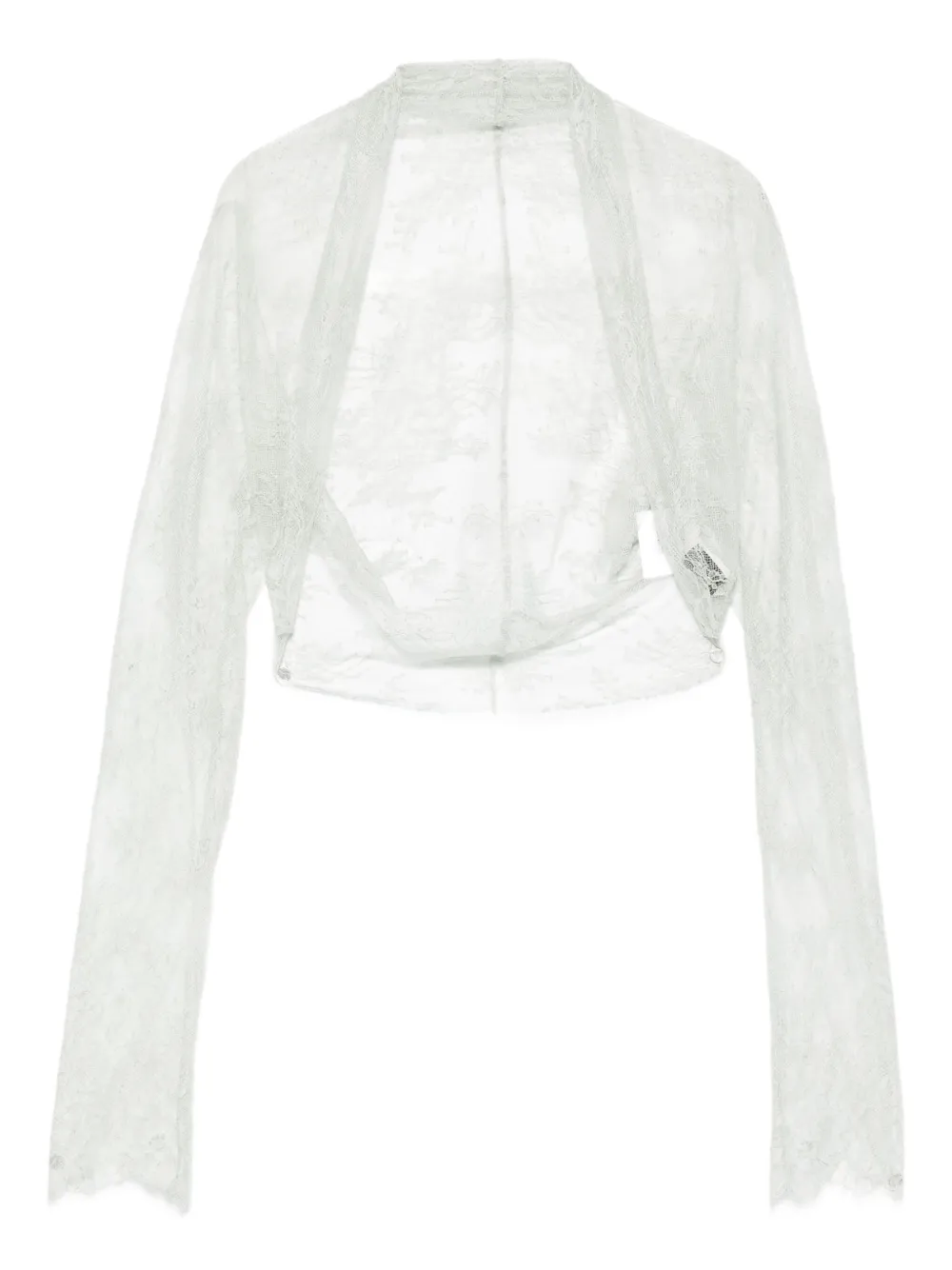 

Кружевной жакет Alberta Ferretti, серый