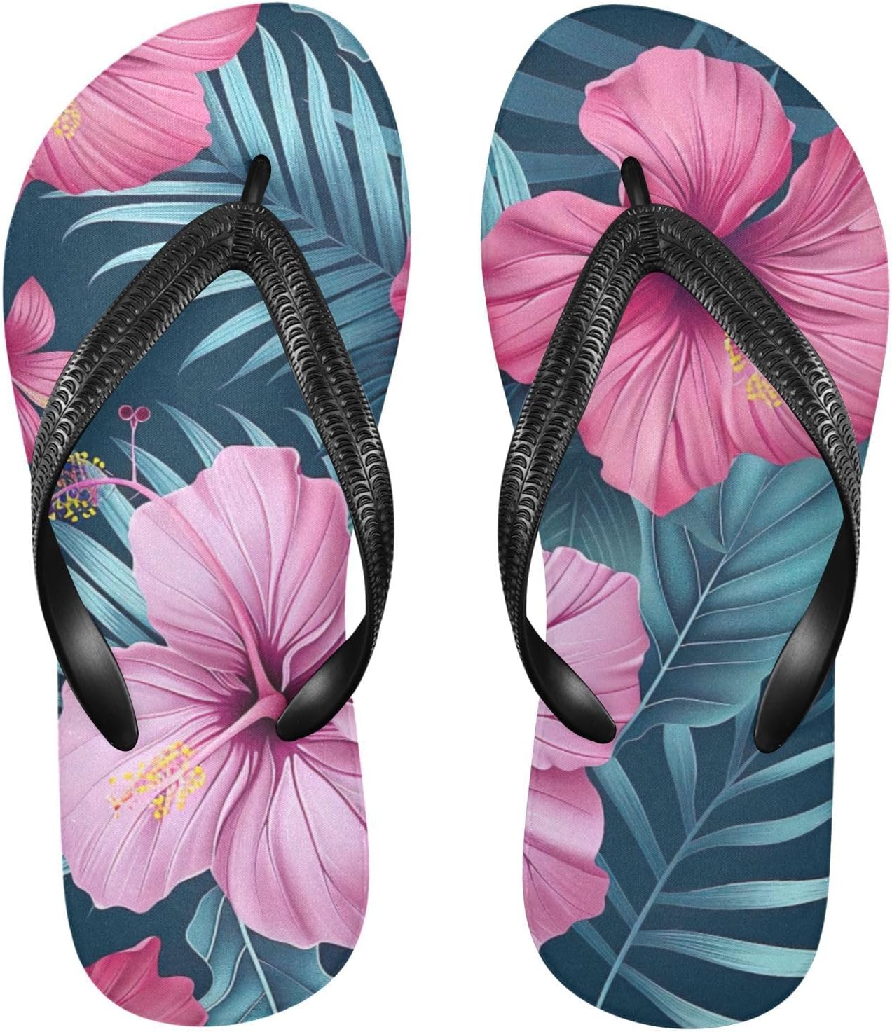 

Летние сланцы с цветком тропической пальмы для женщин и мужчин, пляжные, повседневные, для душа Kfbe, Leaves