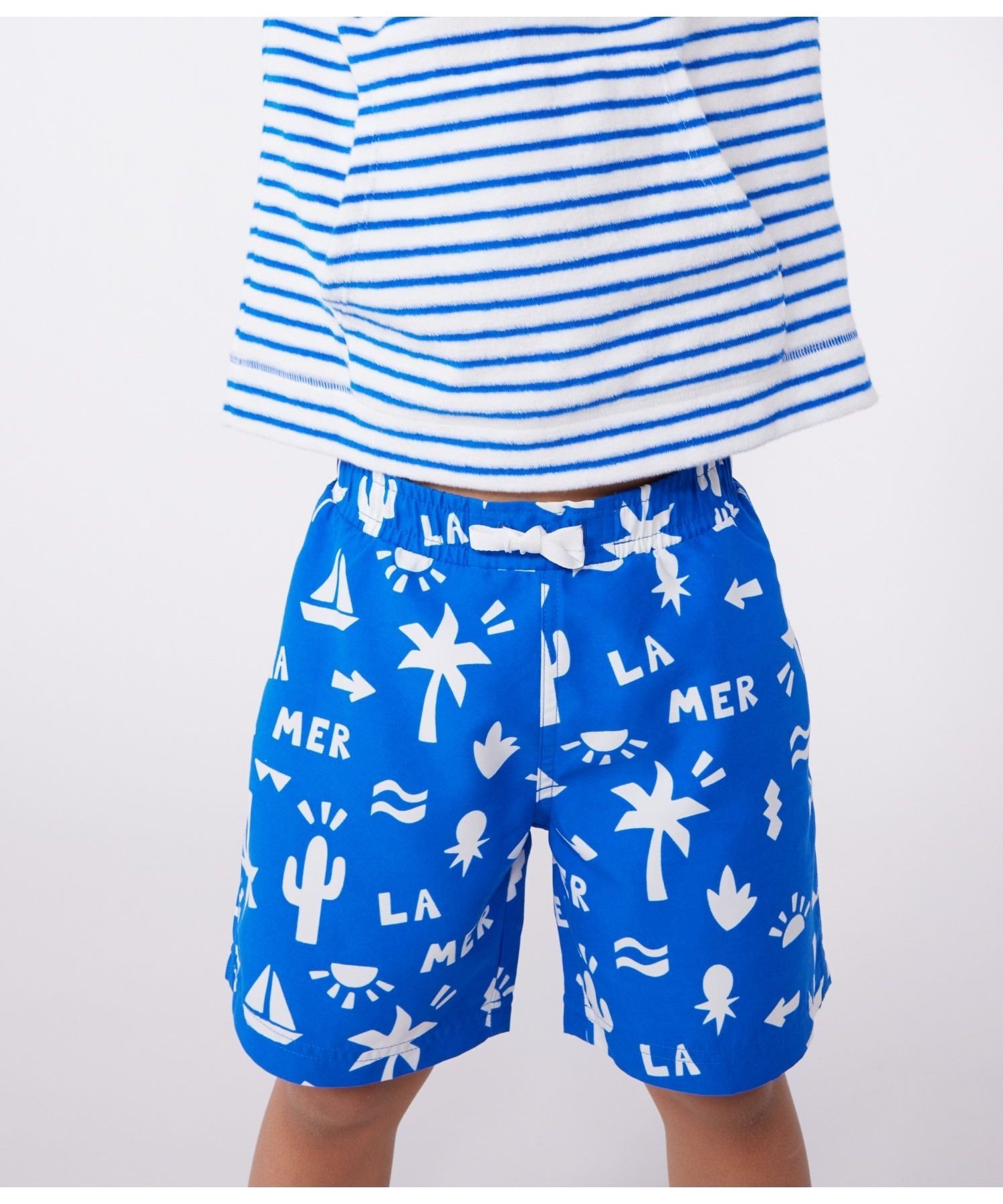 Плавки-купальник PETIT BATEAU, Royal Blue/Off White