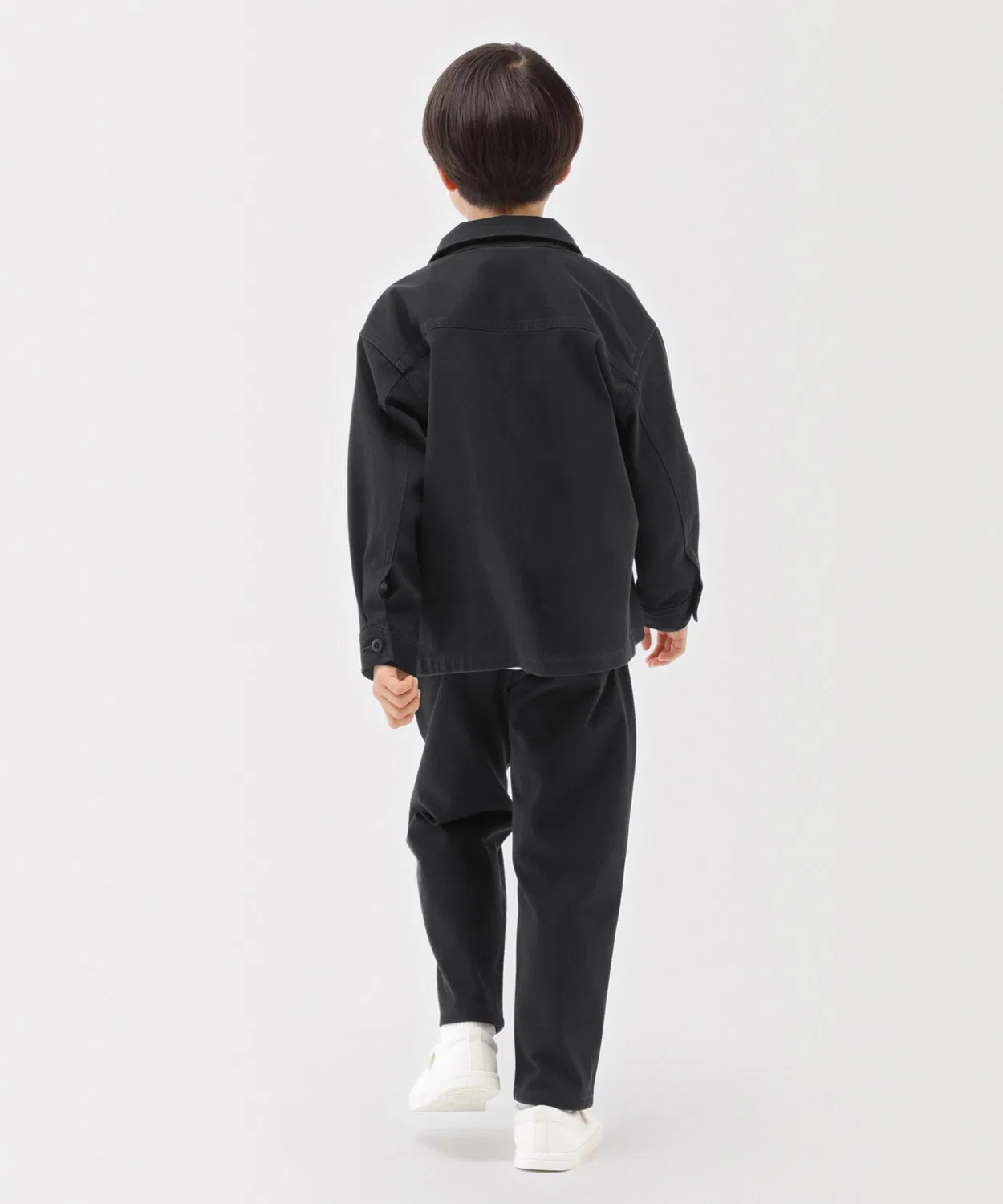 Детская куртка из стрейч-твида, Organic Cotton, темно-зеленая — фото 4