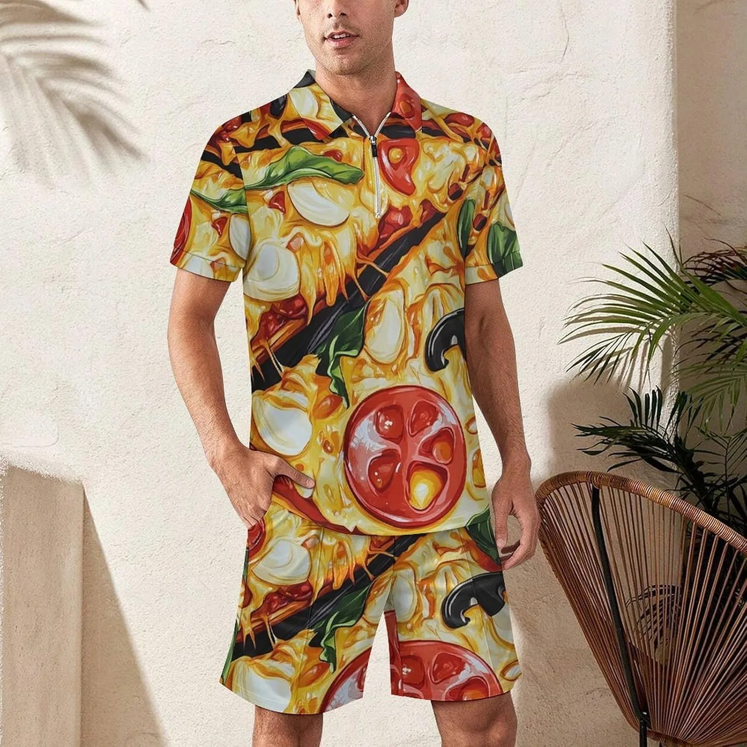 Мужской спортивный костюм с принтом, Polo и шорты, Style — фото 2