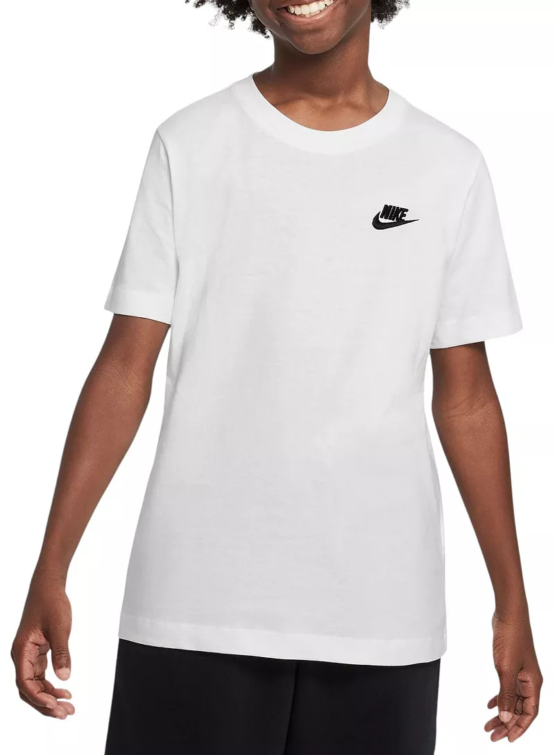 

Детская футболка Nike Sportswear с вышивкой Futura, белый