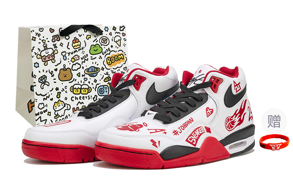

Кроссовки Nike Flight Legacy Vintage Basketball Shoes Men Mid-top Red, красный