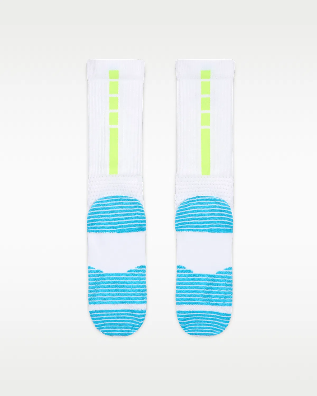 Носки Nike Elite 2.0 с амортизацией (1 пара), White/Volt/Baltic Blue/Black — фото 3