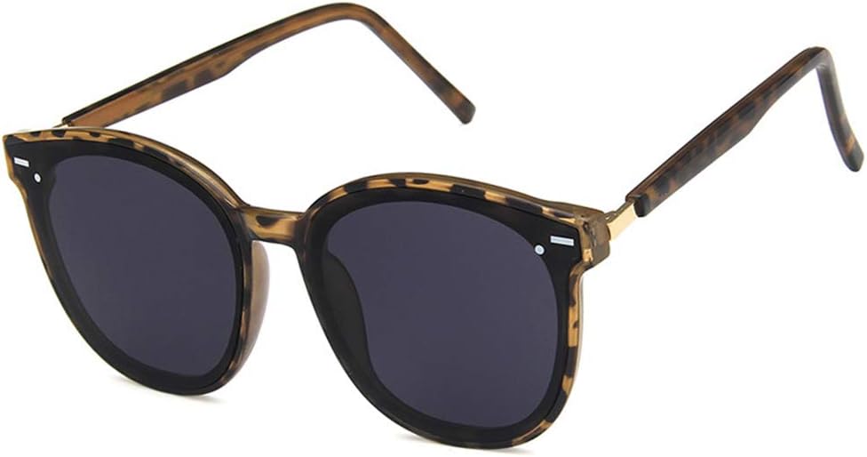 

Солнцезащитные очки Shiratori унисекс в стиле ретро, ​​ярко-черные, серые, для отдыха и путешествий, овальные, неполяризованные, с защитой от УФ-излучения UV400, Leopard Grey