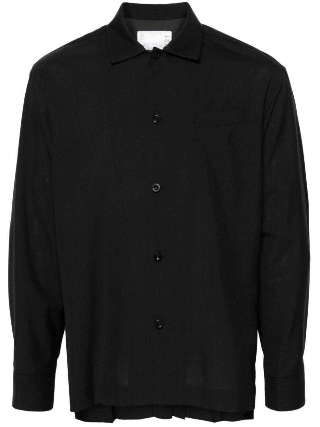 

Sacai рубашка со складками, черный