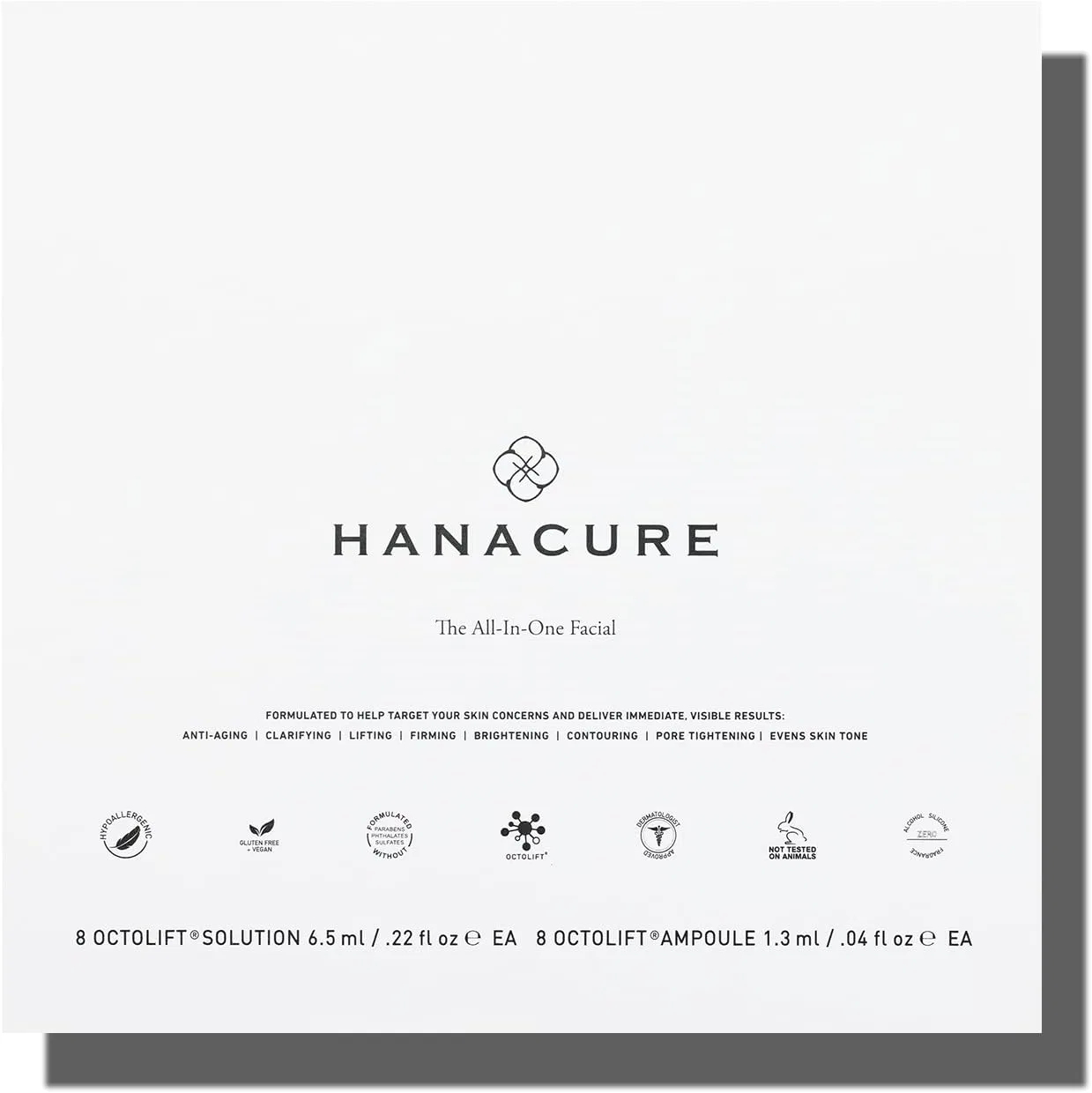 Набор масок для лица Hanacure All-in-One Facial с кистью, 8 шт — фото 4