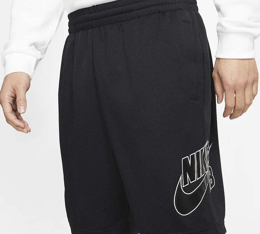 Шорты мужские Nike на резинке с логотипом, черный — фото 3