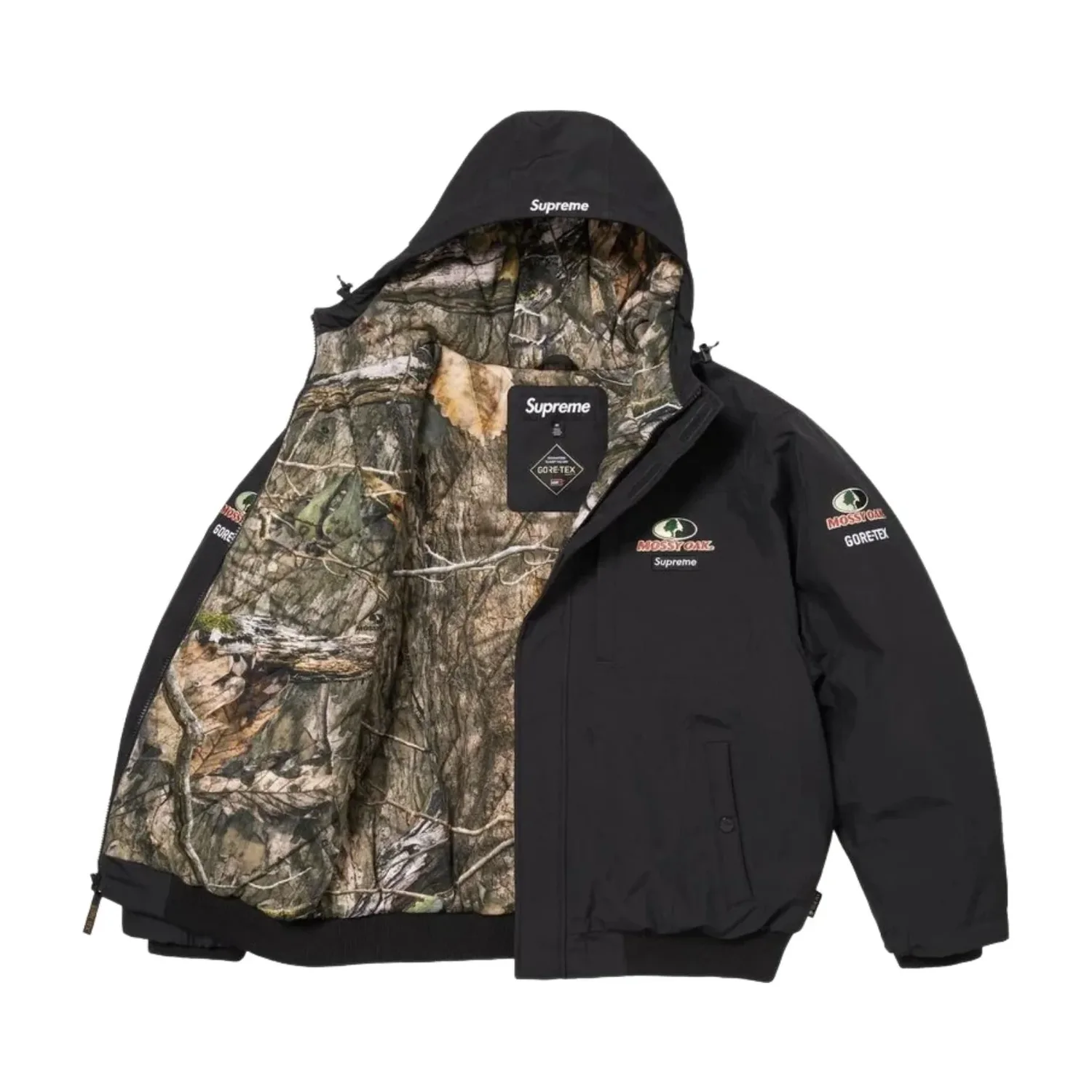 Куртка Supreme x Mossy Oak SS26 GORE-TEX, цвет 'Black' — фото 2