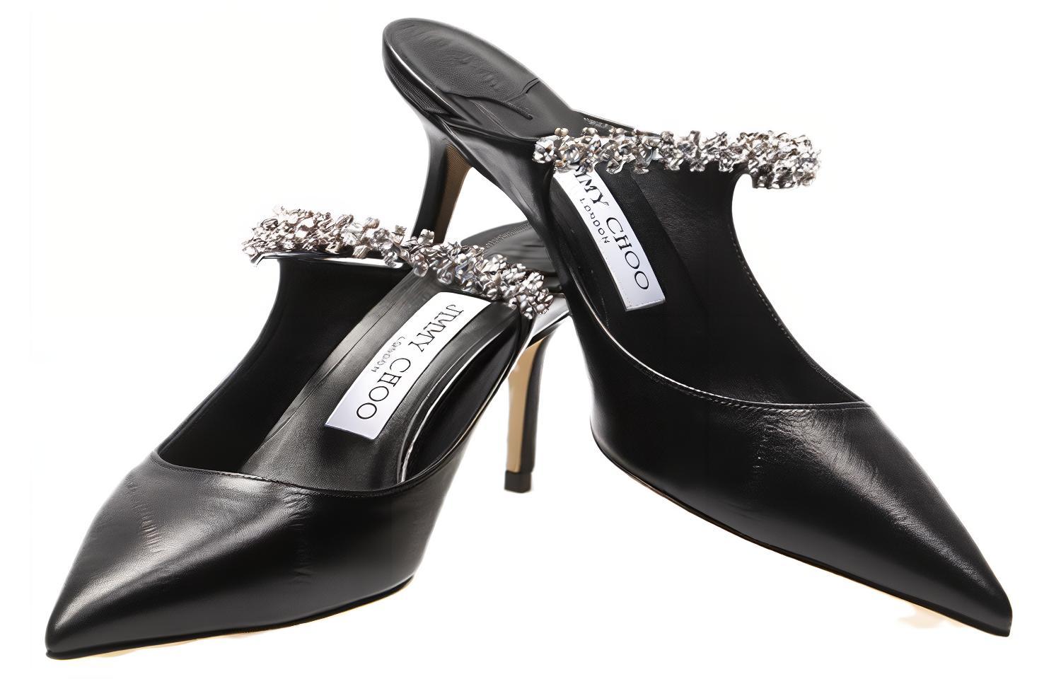 Бинг 70 мм мюли с кристаллами Jimmy Choo, черный — фото 4