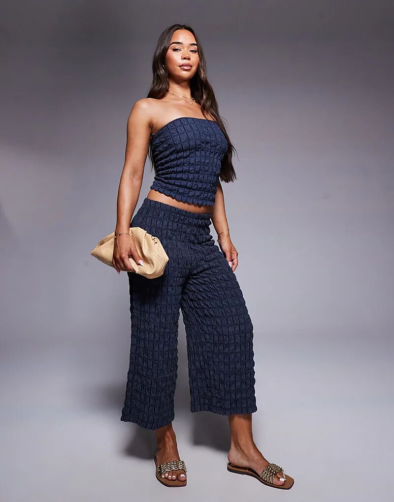 

Текстурированные кюлоты River Island синего цвета