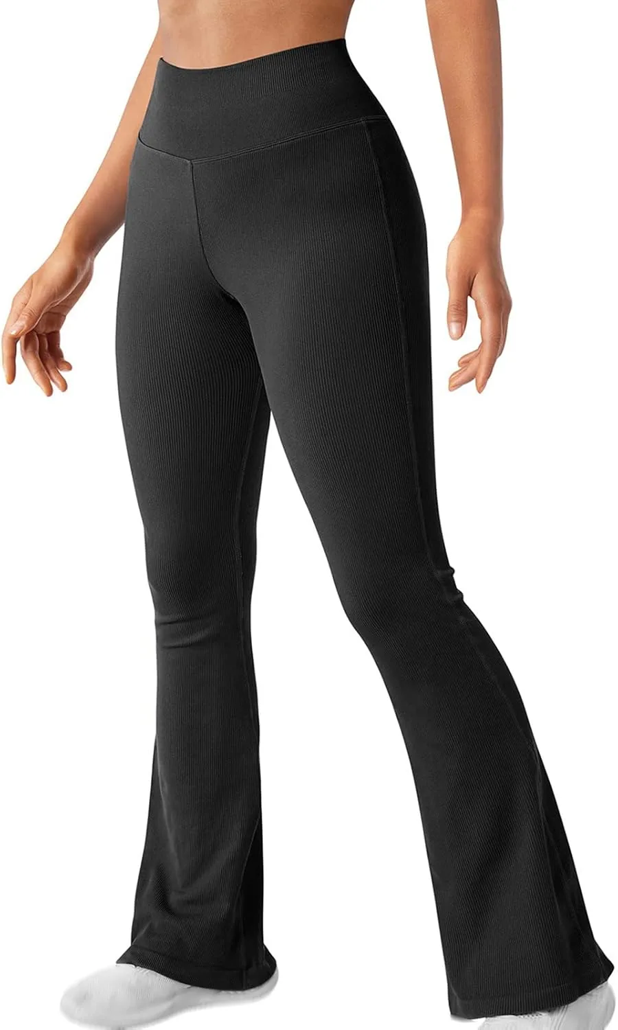 

Женские брюки для йоги с расклешенным низом и высокой талией