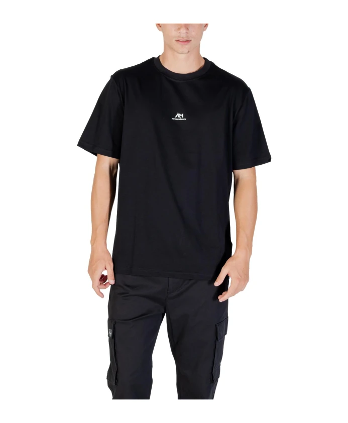 

Черная хлопковая футболка с коротким рукавом Antony Morato, черный