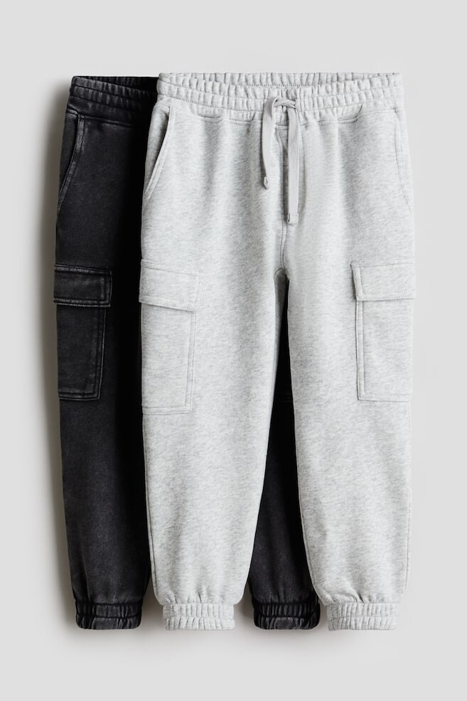 

Комплект из 2 спортивных брюк-карго H&M, черный