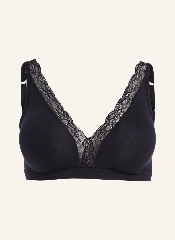 

Бюстгальтер с треугольными чашками cotton lace Hanro, черный