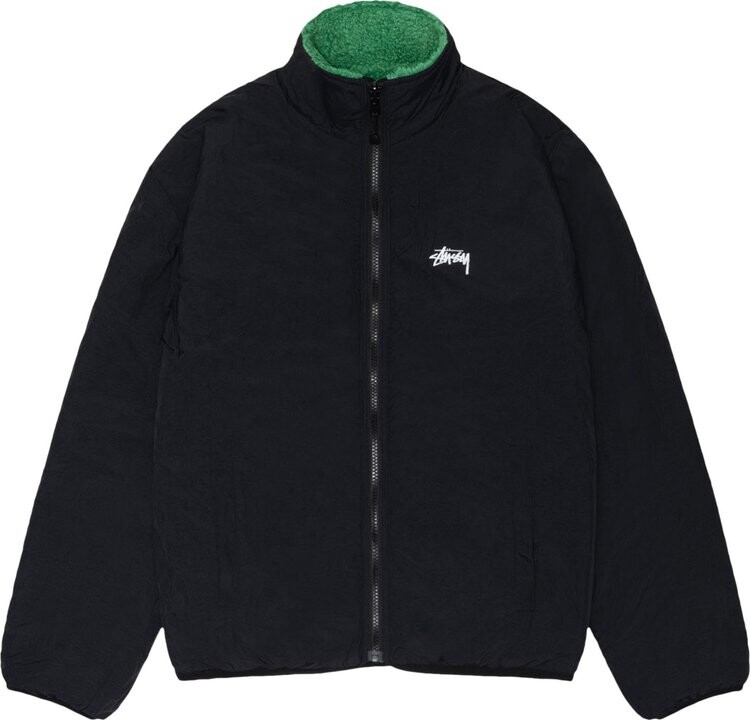 Куртка Stussy Sherpa Reversible 'Green', разноцветный — фото 3