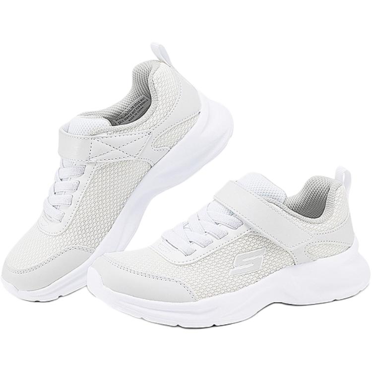 Skechers Kids Мальчики дышащие низкие детские повседневные кроссовки white kids' — фото 4