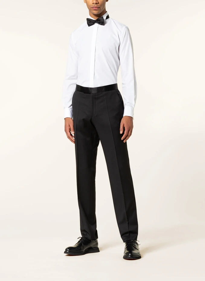Lenon tux брюки-смокинг узкого кроя с галлоновыми полосками Boss, черный — фото 3