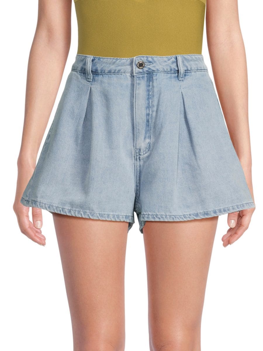 

Широкие джинсовые шорты WeWoreWhat, цвет Light Mid Blue