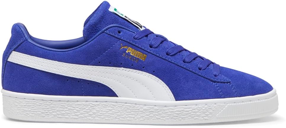

Мужские замшевые классические кроссовки PUMA с шнуровкой - синие