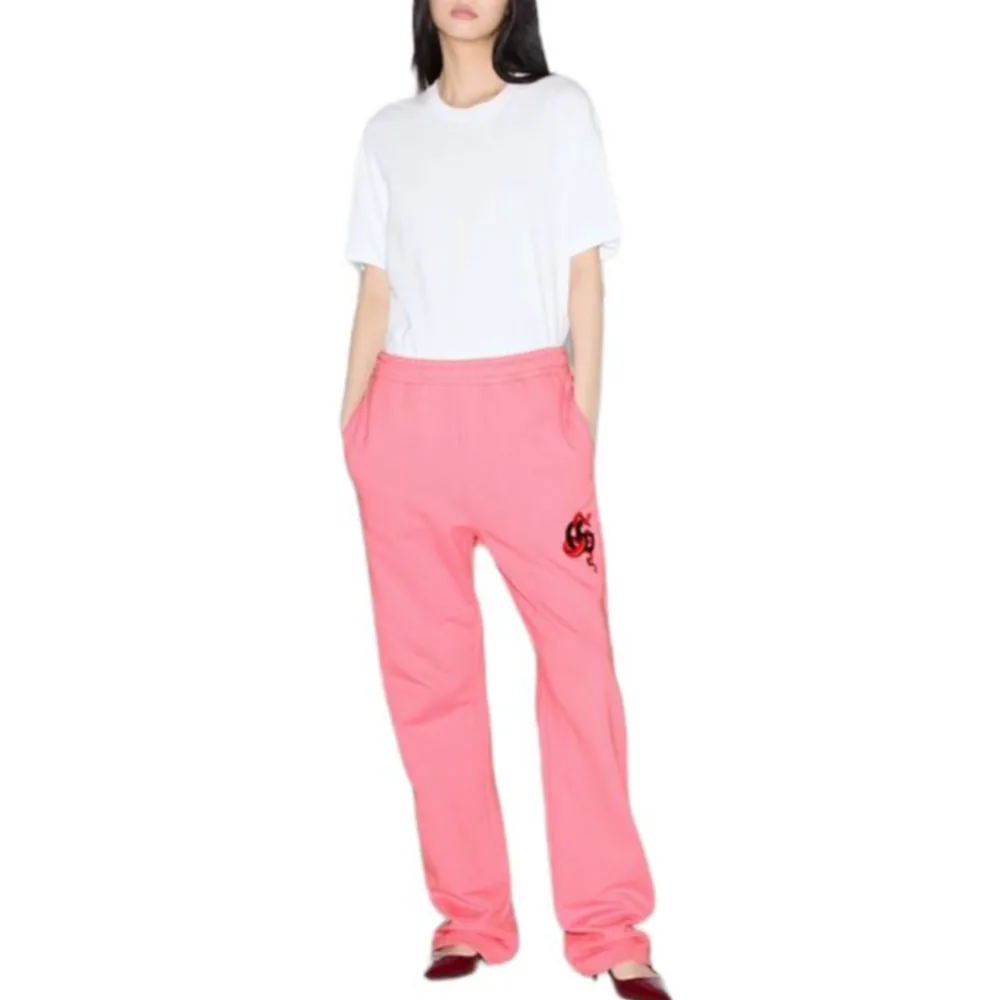 Брюки Gucci Casual SS25, утонченный дизайн, розовый — фото 4