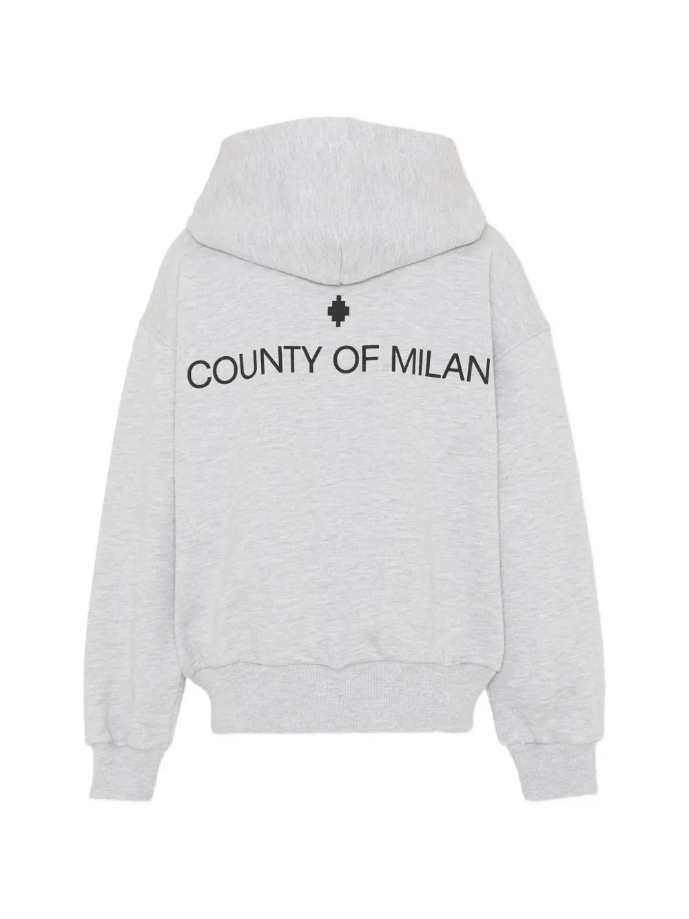 Худи на молнии с принтом-логотипом COUNTY OF MILAN, серый — фото 2