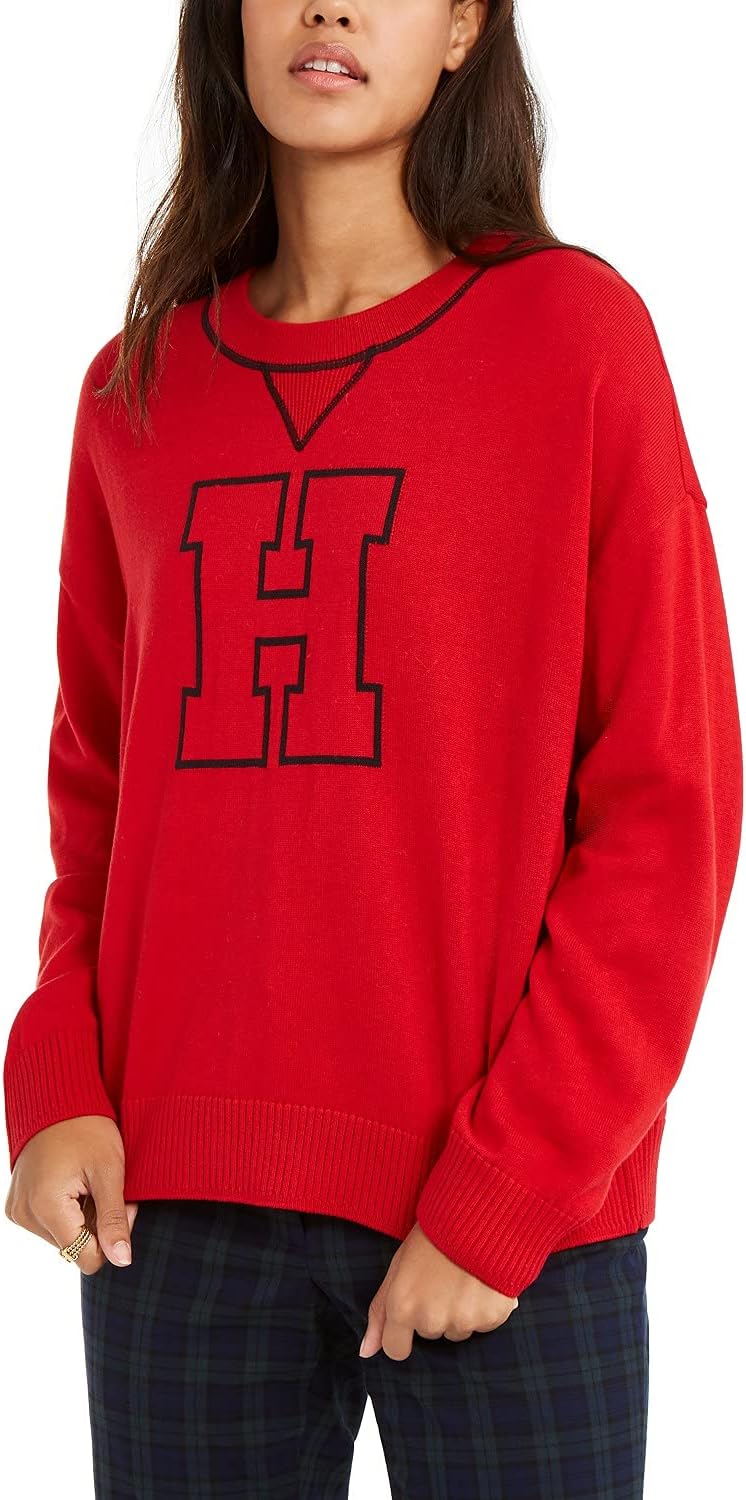 

Женский спортивный топ Tommy Hilfiger Varsity с длинными рукавами и круглым вырезом, Scarlet/Sky Captain