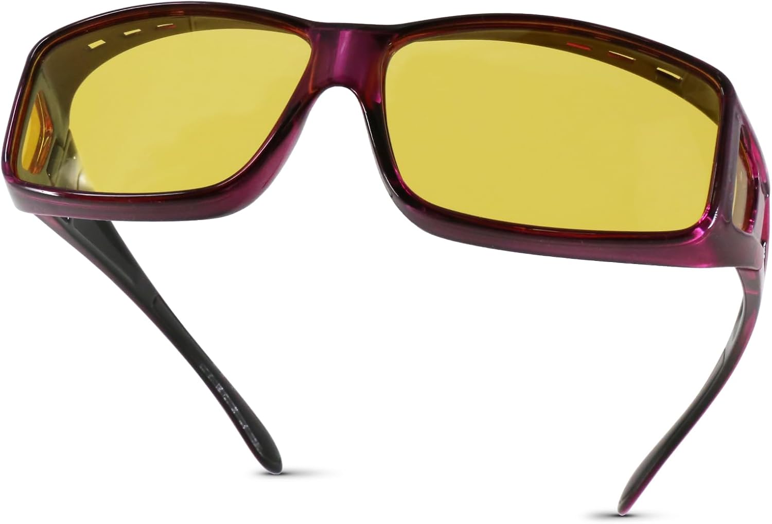 

Очки для вождения в ночное время для мужчин и женщин, надеваются поверх солнцезащитных очков, поляризованные, с защитой от бликов, HD-очки ночного видения FIONOFY, F03 Purple Frame/ Yellow Night Vision Lens