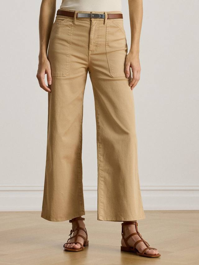 Lauren Yurshane укороченные чинос широкого кроя с эффектом стретч Ralph Lauren, Tan — фото 2