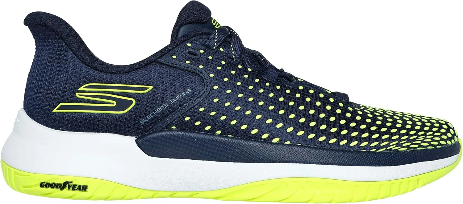 Мужские кроссовки Skechers Viper Court Elite, темно-синий/желтый — фото 3