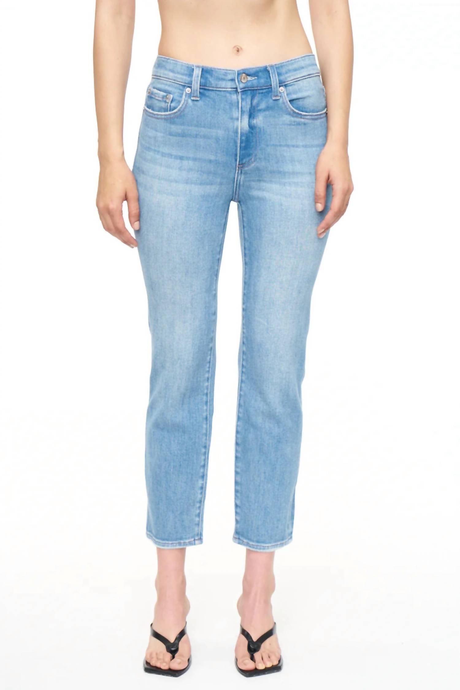 

Укороченные джинсы Monroe Crop High Rise Cigarette Crop в цвете Mai Tai PISTOLA