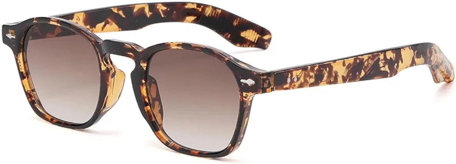 

Солнцезащитные очки с защитой UV400 | Круглая оправа, линзы конфетного цвета | Для женщин и мужчин, для занятий спортом на открытом воздухе и вождения DSVIGF, Leopard Tea