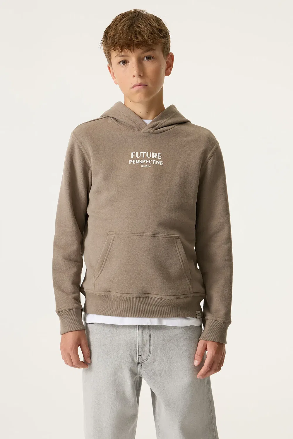Свитшот с капюшоном Future Perspective Garcia, taupe grey — фото 3