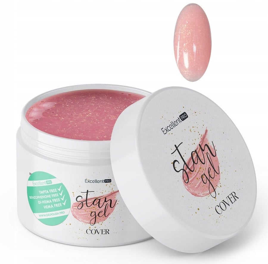 

Excellent Pro Star Gel с золотыми частицами Cover Builder Gel 50 г